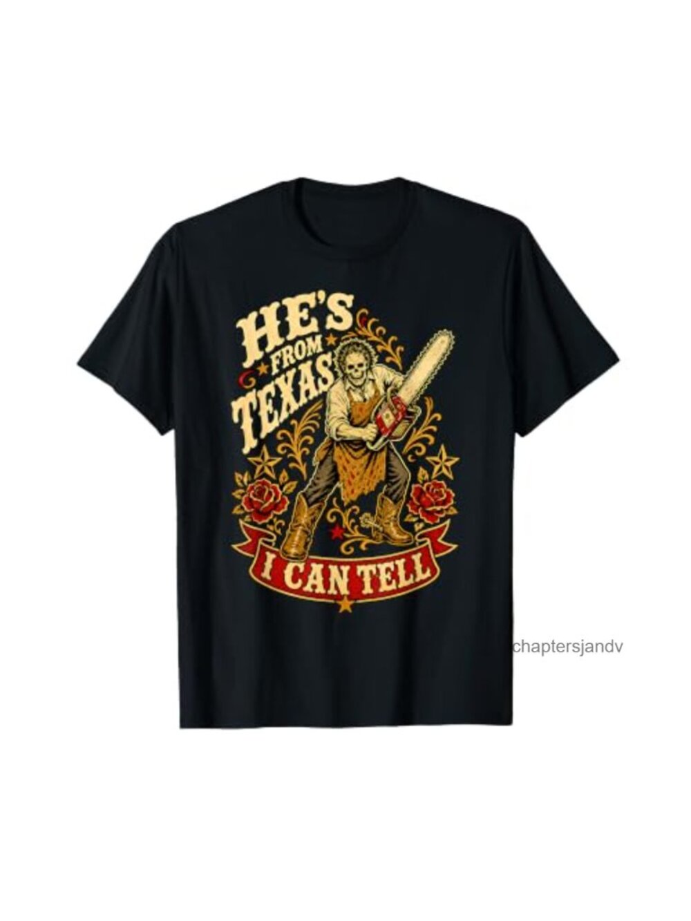 Skeleton Cowboy Western Graphic Tee Horror Halloween Short Sleeve